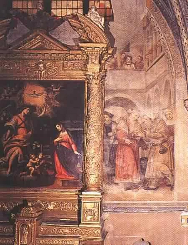 Il Romanino-279-Bienno, Chiesa di Santa Maria Annunciata - Scene della vita della Vergine - dettaglio 5